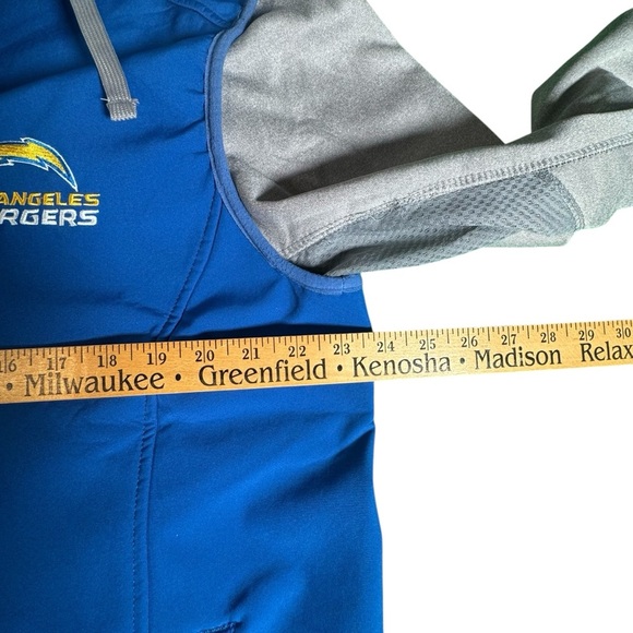 Los Angeles Chargers Dunbrooke Jacket Men’s L Softshell Hoodie NFL Full Zip Blue - Picture 7 of 12